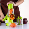 Orluxia Vegetable Cutter Round Mandoline Slicer – 3 in 1 Grater, Julienne & Shredder