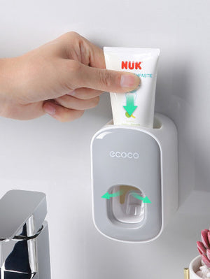 Orluxia Wall Mounted Automatic Toothpaste Dispenser & Toothbrush Holder Set