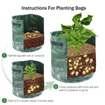 Orluxia Potato Grow Bags Fabric Vegetable Planter with Handles & Harvest Window