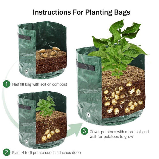 Orluxia Potato Grow Bags Fabric Vegetable Planter with Handles & Harvest Window
