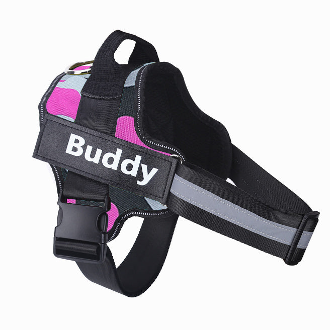 Orluxia Personalized Dog Harness – No Pull Reflective Adjustable Vest with Custom Patch for Small & Large Dogs