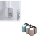 Orluxia Wall Mounted Automatic Toothpaste Dispenser & Toothbrush Holder Set