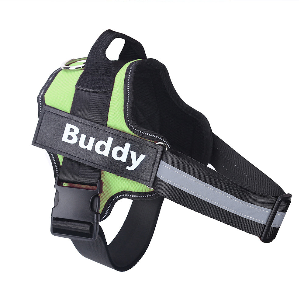 Orluxia Personalized Dog Harness – No Pull Reflective Adjustable Vest with Custom Patch for Small & Large Dogs