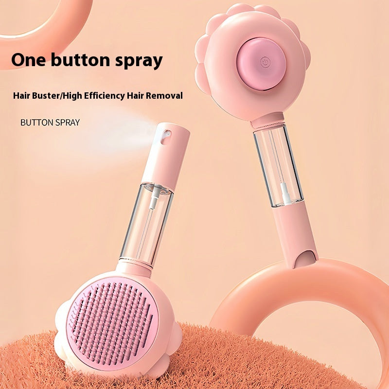 Orluxia 2-in-1 Self-Cleaning Dog & Cat Grooming Brush with Spray
