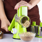 Orluxia Vegetable Cutter Round Mandoline Slicer – 3 in 1 Grater, Julienne & Shredder