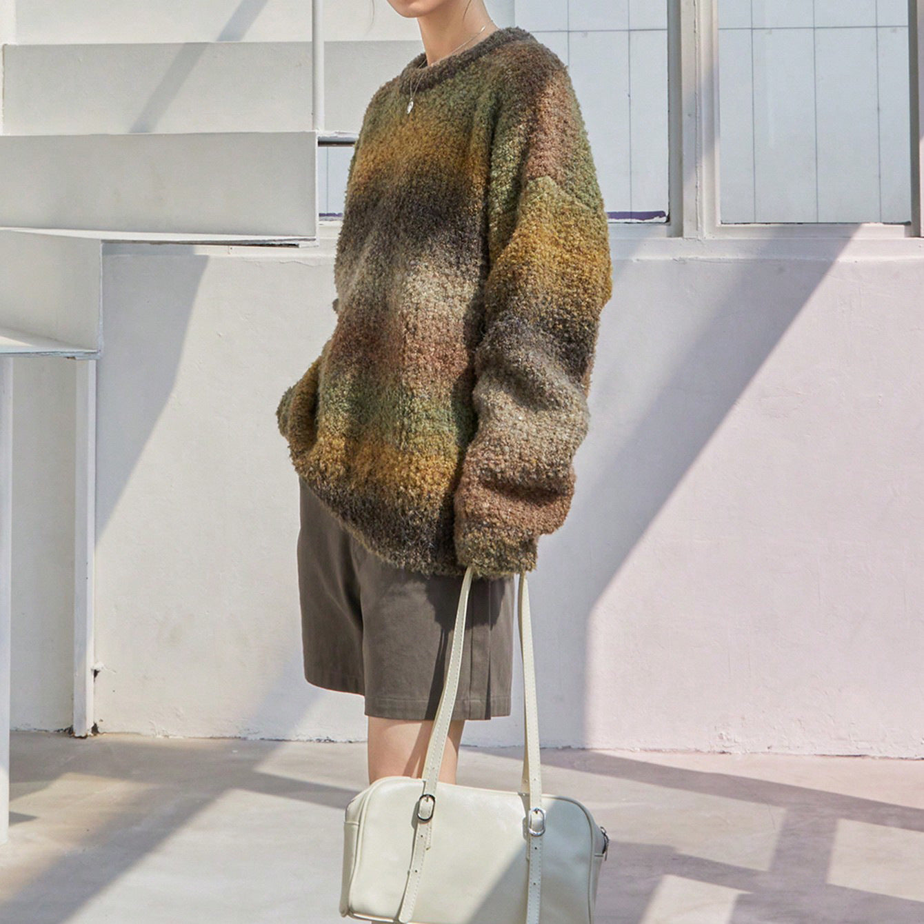 Orluxia Retro Hong Kong Style Gradient Sweater – Soft Wool Pullover