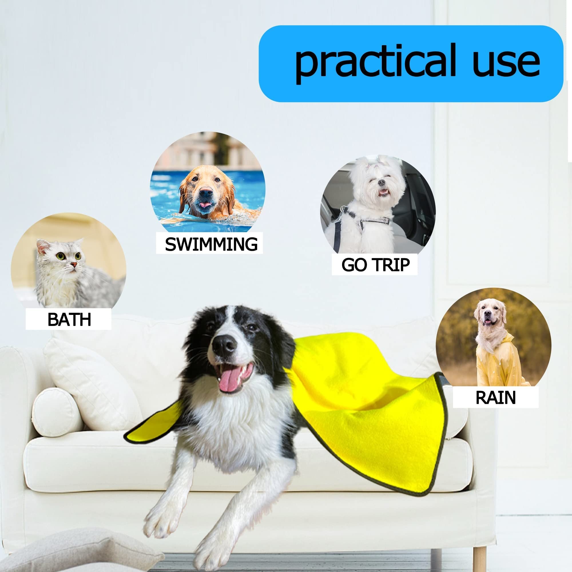 Orluxia Super Absorbent Dog Towels – Quick-Dry Microfiber Bath Towel for Dogs & Cats
