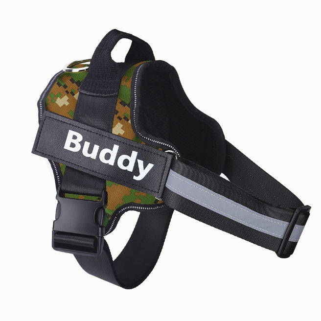 Orluxia Personalized Dog Harness – No Pull Reflective Adjustable Vest with Custom Patch for Small & Large Dogs