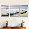 Orluxia Triple Decorative Canvas Painting – Modern Frameless Wall Art