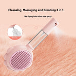 Orluxia 2-in-1 Self-Cleaning Dog & Cat Grooming Brush with Spray