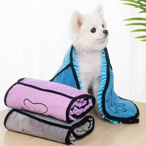 Orluxia Super Absorbent Pet Bath Towel – Quick-Dry Microfiber Dog & Cat Bathrobe