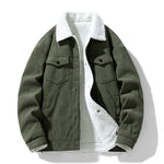 Orluxia Retro Fleece-Lined Cotton-Padded Coat – Warm Lapel Cardigan Jacket for Teenagers