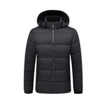 Orluxia Men’s Hooded Cotton Quilted Jacket – Warm Medium-Length Nylon Winter Coat