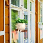 Orluxia Swing Face Planter Pot – Hanging Resin Flower Pot for Succulents & Garden Decor Home Garden Supplies