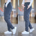 Orluxia Men’s Trendy Six-Pocket Track Sweatpants – Loose Fit Mid-Waist Polyester Trousers