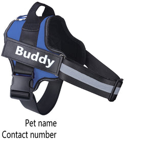 Orluxia Personalized Dog Harness – No Pull Reflective Adjustable Vest with Custom Patch for Small & Large Dogs