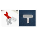 Orluxia Double-Row Pet Grooming Comb with Ergonomic Handle – Red & Blue