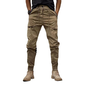 Orluxia Japanese-Style Retro Overalls – Unisex Cotton Twill Cropped Work Pants for Spring