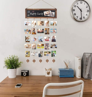 Orluxia Wooden Wall Clip Photo Display
