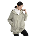 Orluxia Women’s Elegant Trench Coat – Short Front, Long Back Design with Pockets
