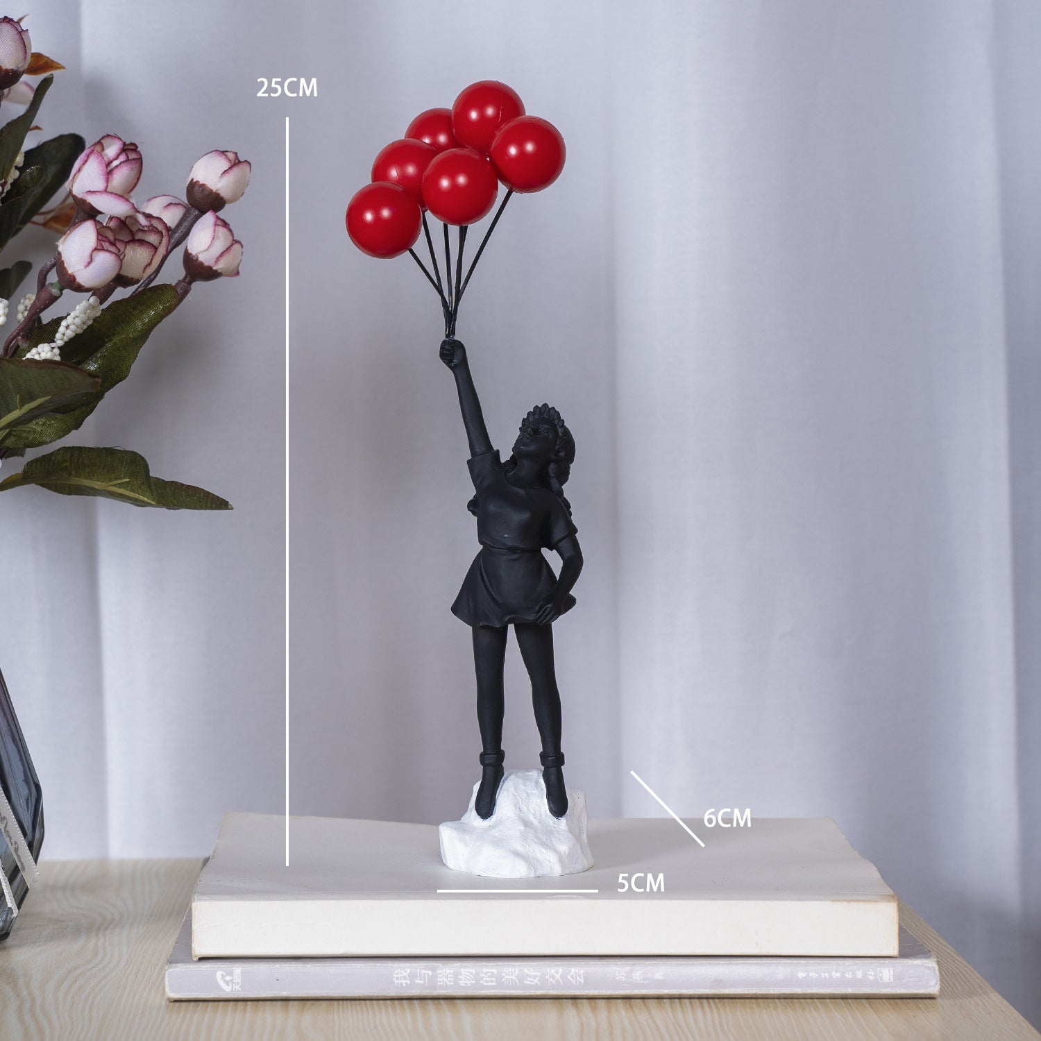 Orluxia Little Girl With Balloon Resin Art Sculpture