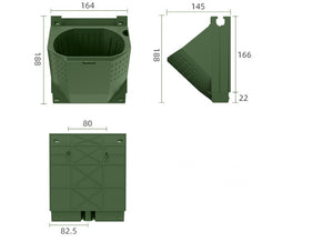 Orluxia Stackable Wall Hanging Vertical Planter