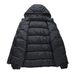 Orluxia Men’s Hooded Cotton Quilted Jacket – Warm Medium-Length Nylon Winter Coat