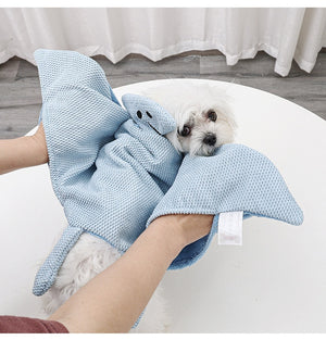 Orluxia Dog Quick-Drying Bathrobe – Strong Absorbent Pet Bath Towel