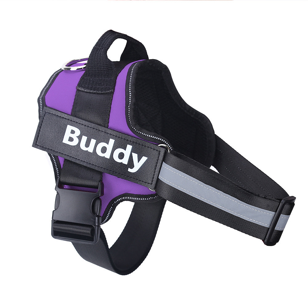 Orluxia Personalized Dog Harness – No Pull Reflective Adjustable Vest with Custom Patch for Small & Large Dogs