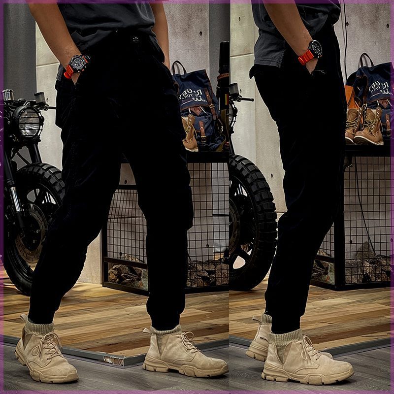 Orluxia Japanese-Style Retro Overalls – Unisex Cotton Twill Cropped Work Pants for Spring