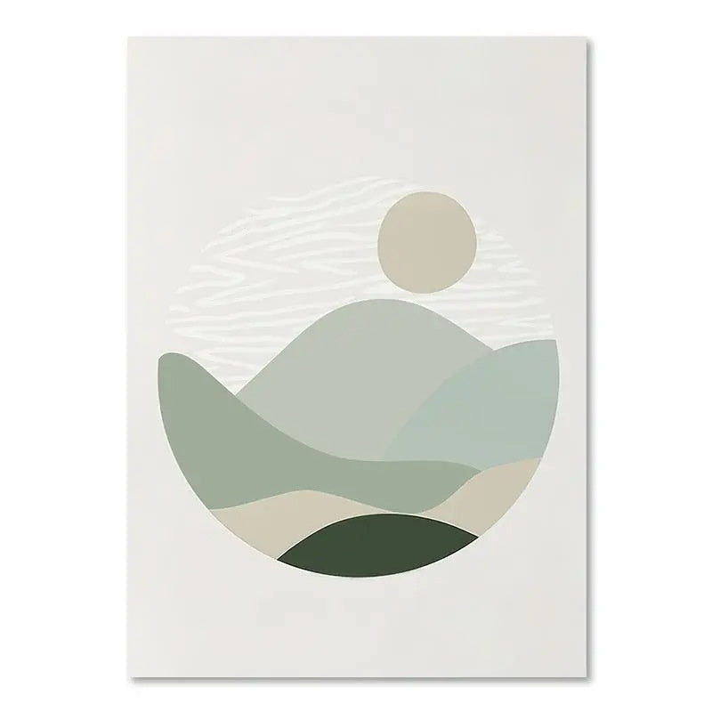 Orluxia Green Plant Decorative Painting – Modern Canvas Wall Art