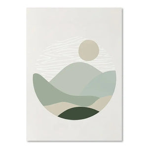 Orluxia Green Plant Decorative Painting – Modern Canvas Wall Art