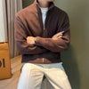 Orluxia Men's Zipper Cardigan – Slim Fit Knitted Sweater for Autumn & Winter