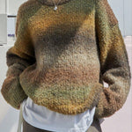 Orluxia Retro Hong Kong Style Gradient Sweater – Soft Wool Pullover