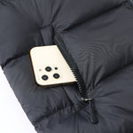 Orluxia Men’s Hooded Cotton Quilted Jacket – Warm Medium-Length Nylon Winter Coat