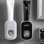 Orluxia Wall Mounted Automatic Toothpaste Dispenser & Toothbrush Holder Set