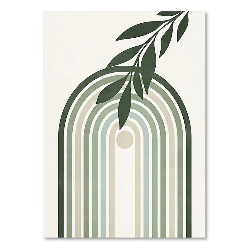 Orluxia Green Plant Decorative Painting – Modern Canvas Wall Art