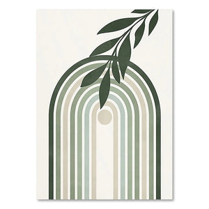 Orluxia Green Plant Decorative Painting – Modern Canvas Wall Art