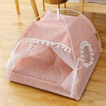 Orluxia Semi-Enclosed Pet Bed – Breathable All-Season Cat & Dog Sleeping Nest