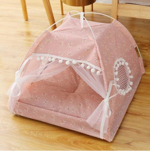 Orluxia Semi-Enclosed Pet Bed – Breathable All-Season Cat & Dog Sleeping Nest