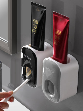 Orluxia Wall Mounted Automatic Toothpaste Dispenser & Toothbrush Holder Set