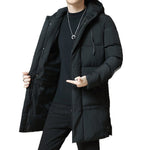 Orluxia Men’s Winter Hooded Cotton Jacket – Plus Size Thick Warm Cardigan Coat