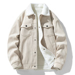 Orluxia Retro Fleece-Lined Cotton-Padded Coat – Warm Lapel Cardigan Jacket for Teenagers