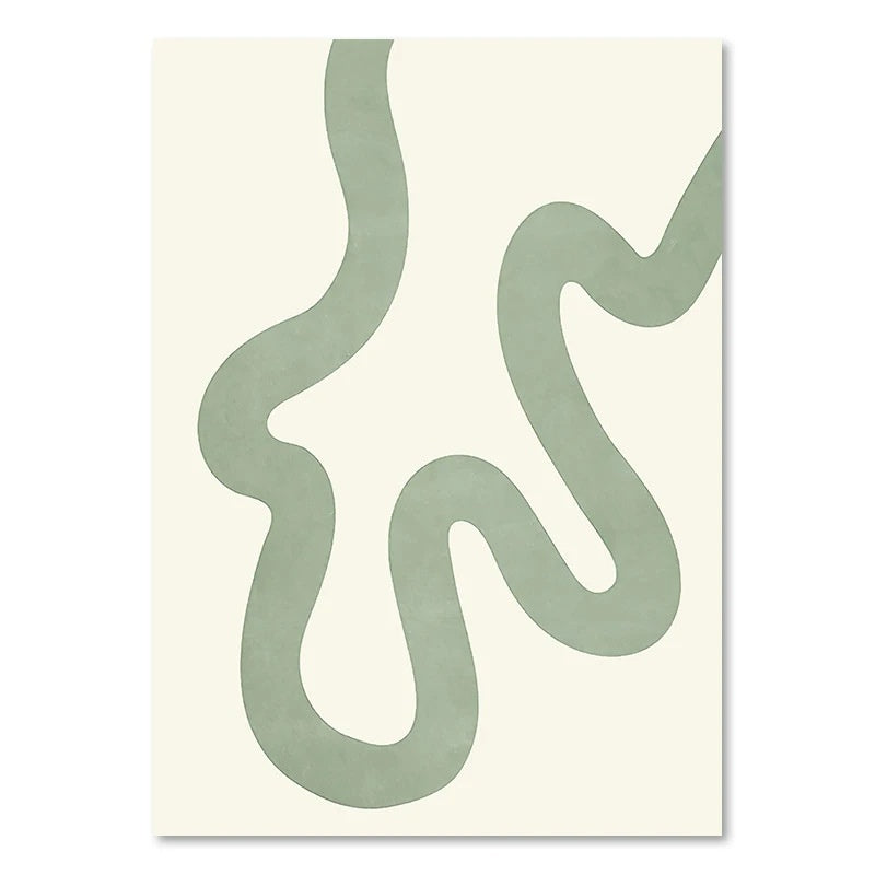 Orluxia Green Plant Decorative Painting – Modern Canvas Wall Art