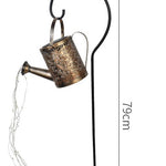 Enchanted Watering Can Outdoor Solar Watering Can Ornament Lamp Garden Art Light Decoration Hollow-out Iron Shower LED Lights
