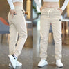 Orluxia Men’s Trendy Six-Pocket Track Sweatpants – Loose Fit Mid-Waist Polyester Trousers