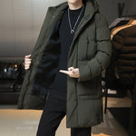 Orluxia Men’s Winter Hooded Cotton Jacket – Plus Size Thick Warm Cardigan Coat