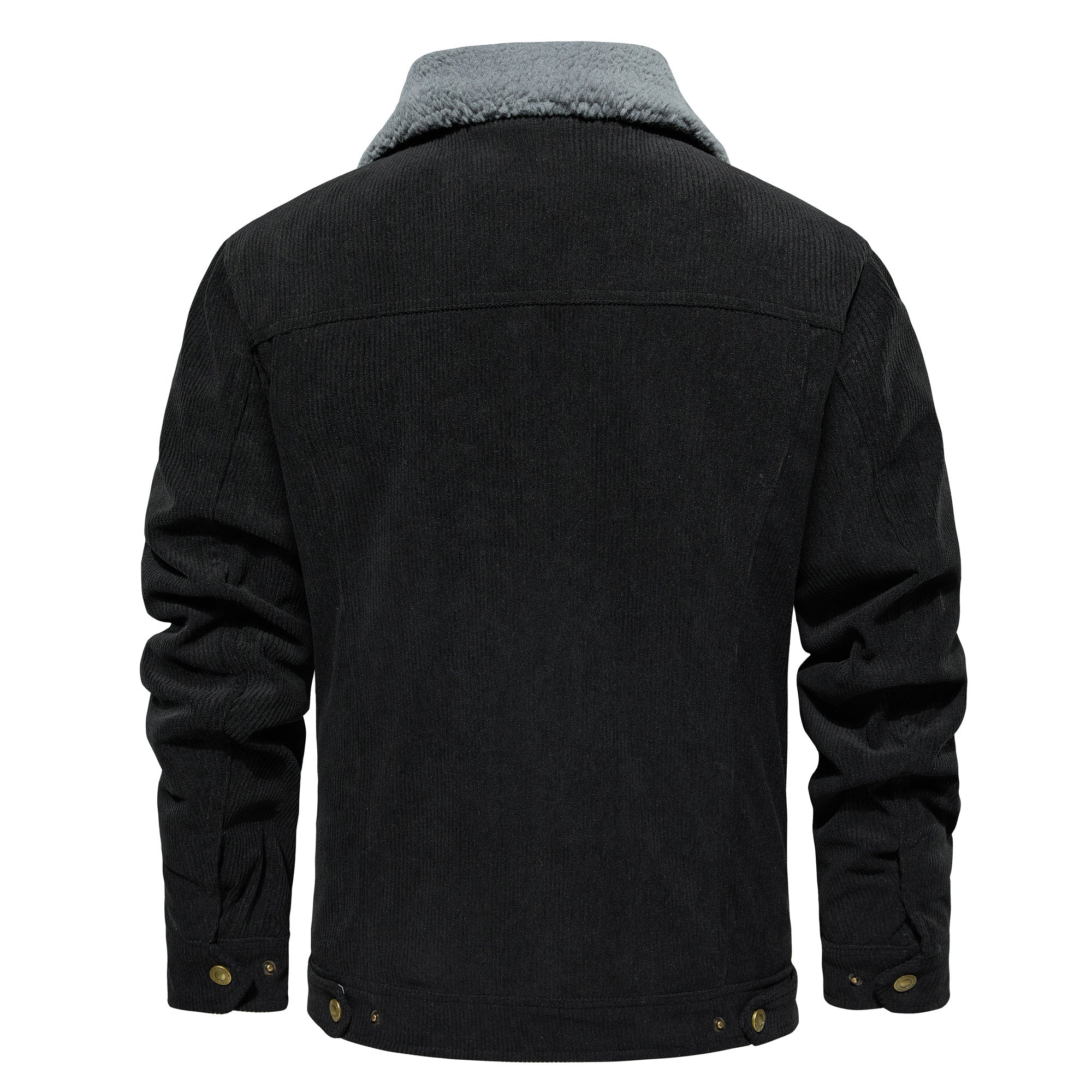 Orluxia Men’s Corduroy Sherpa Lined Jacket – Winter Warm Thick Trucker Cargo Coat with 5 Pockets