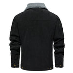 Orluxia Men’s Corduroy Sherpa Lined Jacket – Winter Warm Thick Trucker Cargo Coat with 5 Pockets