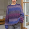 Orluxia Retro Hong Kong Style Gradient Sweater – Soft Wool Pullover